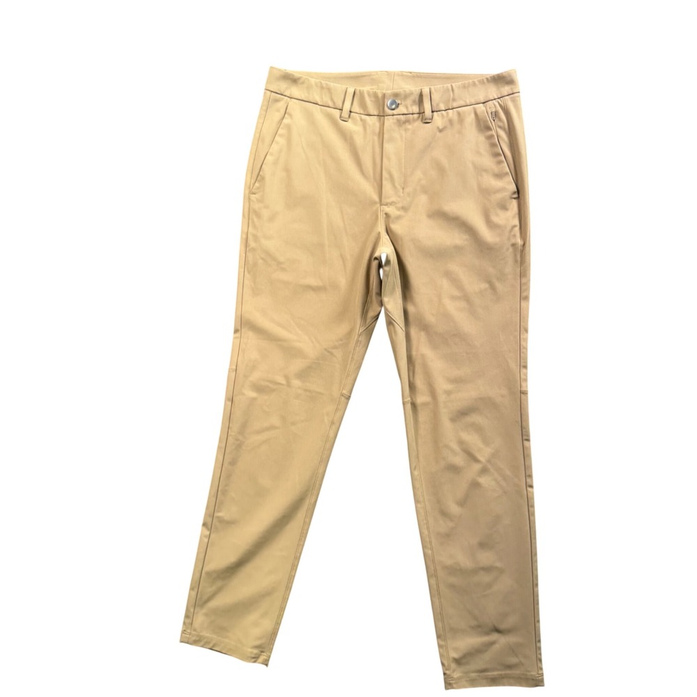 CRZ YOGA Golf Pant Men 34x30 (32) Tan Khaki Slim Fit Performance Stretch Trouser